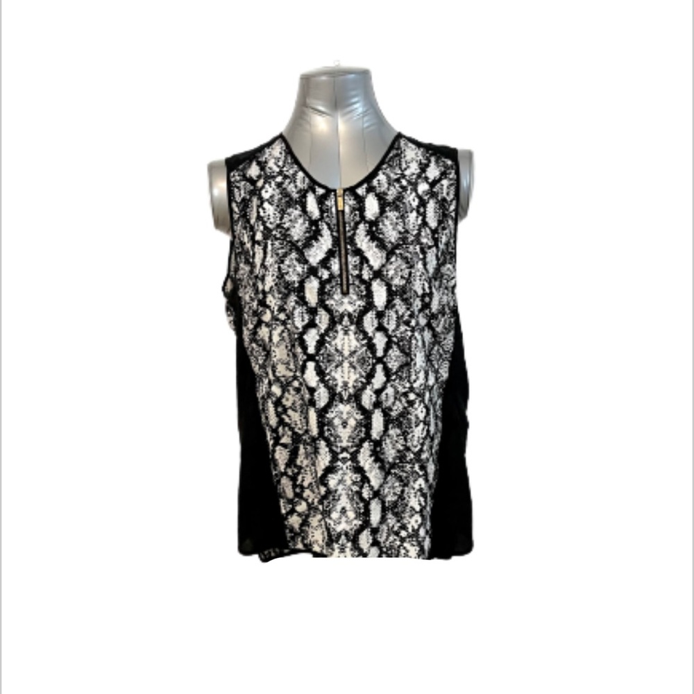 Calvin Klein Black and white snake print Large top